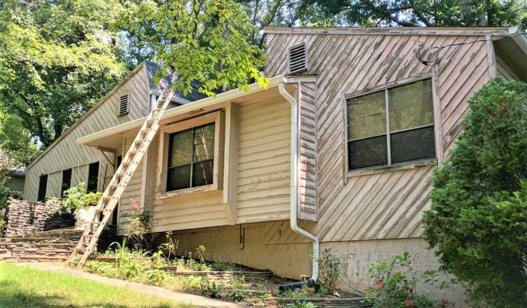 home before with old siding
